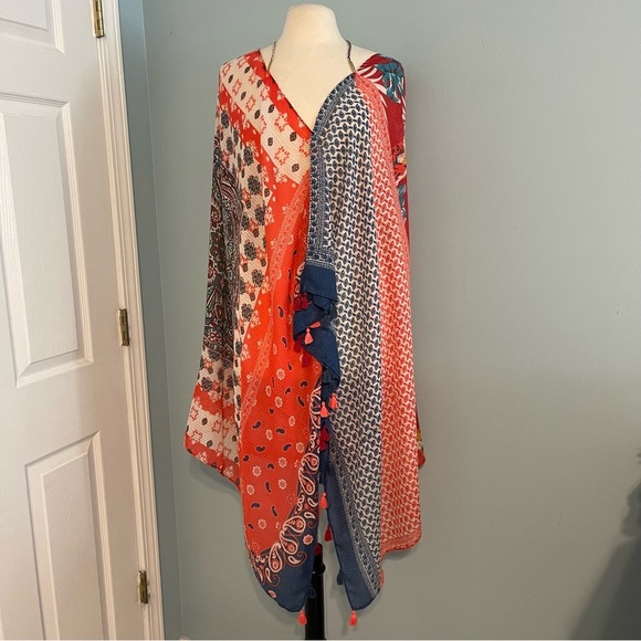 SOLD Subtle Luxury Maxi Tassel Dress in Two-Faced print OS - Picture 2 of 6